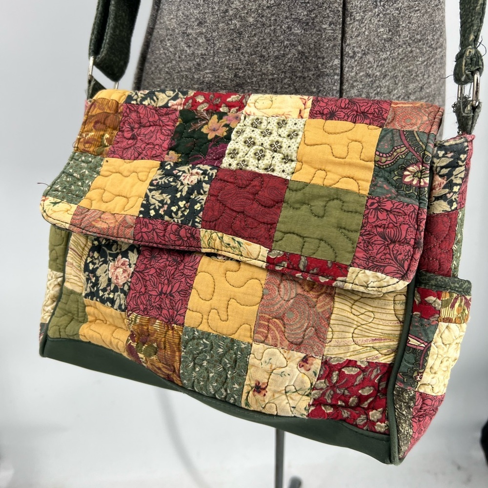 Donna Sharp Patchwork Quilted Puzzle Stitch, Cros… - image 6